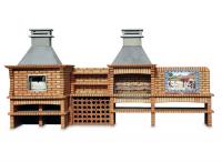 Ref. 334 - 500 cm x 140 cm et 80 cm x 240 cm, LxLxH | Grill 60 cm x 40 cm, LxL